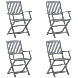 vidaXL Klappbare Gartenstühle 91 x 0 x 0 cm grün 4 St.