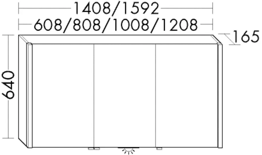 Burgbad Sp.-Schr.bel T. 640x808x165 bel Thermo, SPWG080PN089 SPWG080PN089