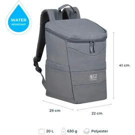 RESTO Kitchenware Kühltasche RESTO KITCHENWARE "Felis Kühlrucksack isoliert, Picknicktasche Lunchtasche Thermorucksack", grau, B:22cm H:41cm T:29cm, Kühlboxen, Hellgrau, leicht und wasserdicht