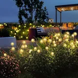 salcar 8 LED Solarleuchten Gartenleuchten 2 set LED Kugel 2 Leuchtmodi Warmweiß