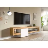 INOSIGN Lowboard »Zolder, Breite 190 cm, push-to-open, 1 Tür, 2 offene Fächer«, TV-Board, TV-Möbel, Media-Möbel, Fernsehschrank, weiß