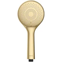 Wenko Duschkopf Watersaving, Handbrause mit Wasserspar-System, 3 Strahlarten, Ø 11 cm, ABS, Gold