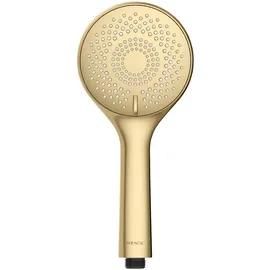 Wenko Duschkopf Watersaving, Handbrause mit Wasserspar-System, 3 Strahlarten, Ø 11 cm, ABS, Gold