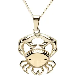 Kette mit Anhänger OSTSEE-SCHMUCK "Ostsee-Schmuck Kette mit Anhänger Tierkreiszeichen Krebs" Gr. 45, gold (goldfarben), Halsketten, Damen, 45cm, Gelbgold 333, L: 42cm