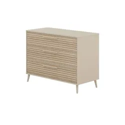 Wickelkommode Breit  Eefje ¦ beige ¦ Maße (cm): B: 123,5 H: 93,2 T: 57,1