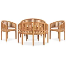vidaXL 5-tlg. Garten-Lounge-Set Massivholz Teak