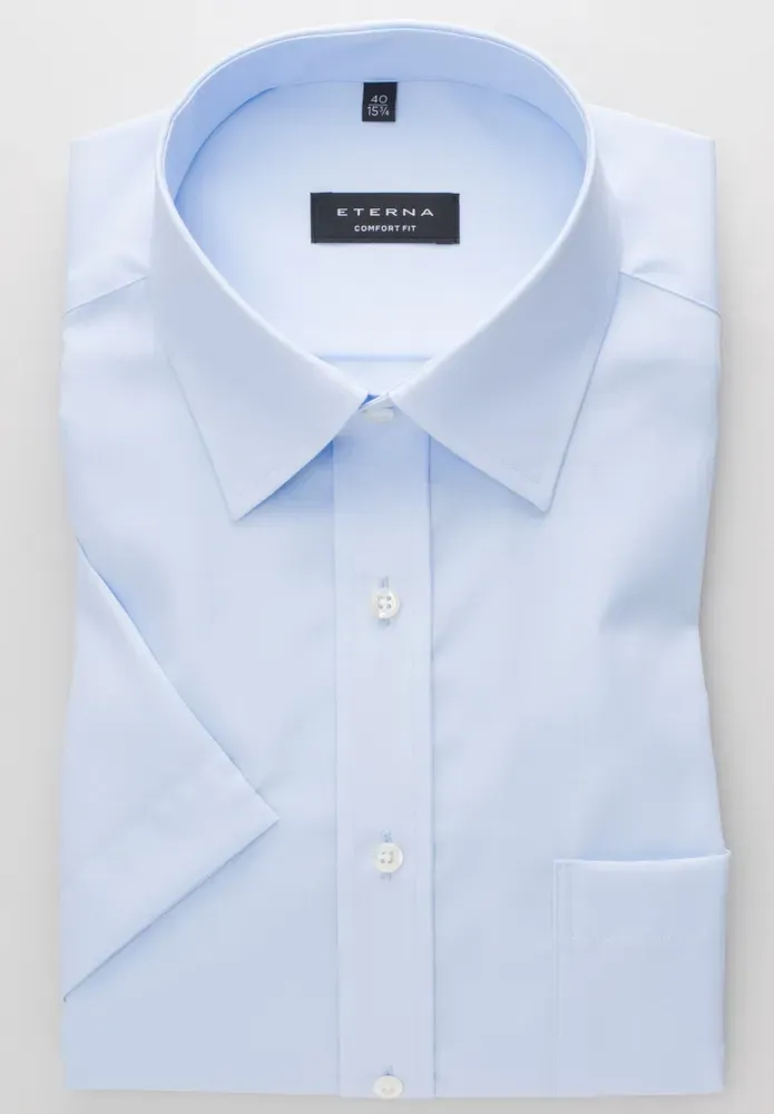 COMFORT FIT Original Shirt in hellblau unifarben