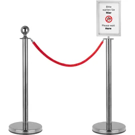 Stagecaptain Absperrständer Personenleitsystem PLS-150 2,0 m Silber