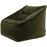 I.C.O.N. icon Sitzsack Riesen Sessel aus Samt „Natalia", Sitzsack XXL, Made in Germany, für Erwachsene & Kinder, für Wohnzimmer grün
