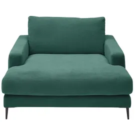 KAWOLA Relaxsessel CARA Feincord 132 x 84 x 170 cm Grün mit Kissen