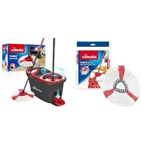 Vileda Turbo Easy Wring & Clean schwarz + Ersatzköpfe 2 St.
