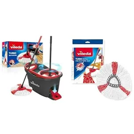 Vileda Turbo Easy Wring & Clean schwarz + Ersatzköpfe 2 St.