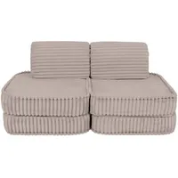 MeowBaby Kindersofa,, Trüffeleiche, Textil, 120x25x60 cm, Kinder- & Jugendzimmer, Kindermöbel, Kindersitzmöbel & -tische, Kindersessel & -sofas