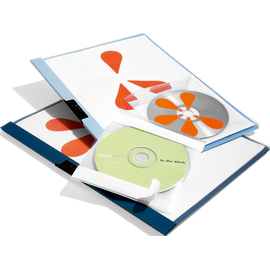 Durable CD/DVD FIX Selbstklebetaschen PP transparent (10er-Pack)