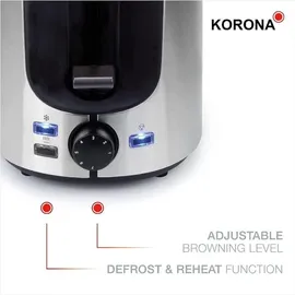 KORONA Toaster 21255 Edelstahl 1000W - Schwarz
