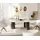 DeLife Edge 220 x 76 x 120 cm beige/weiß