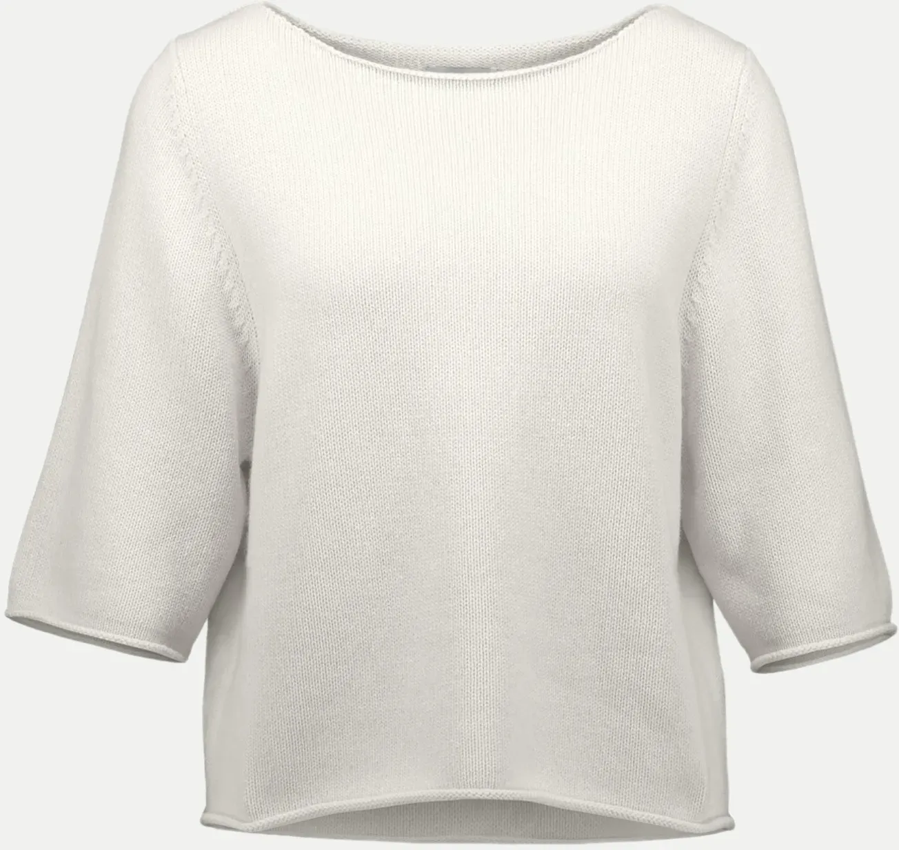 Boatneck- sweater Weiß L