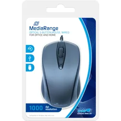MEDIARANGE Maus - optisch - 3 Tasten - kabelgebunden
