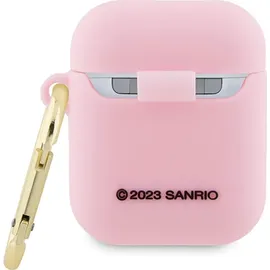 HELLO KITTY Hka23dkhsp AirPods 1/2 Hülle, Rosa/rosa Silikon, 3d-katzenkopf