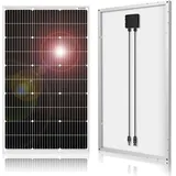 100W Solarpanel Monokristallin  Aluminium Garten Camping Wohnmobil
