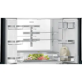 Siemens iQ700 KF96RSBEA French Door (572 l, 1830 mm hoch, Schwarz)