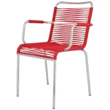 JAN KURTZ Fiam Mya Spaghetti Stapelsessel 57 x 52 x 85 cm rot