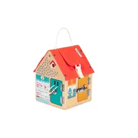 Lilliputiens Lilliputiens-Haus zum Verschlüsse-Lernen aus Holz-Lehrreiches Holzspielzeug mit 6
