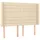 vidaXL Boxspringbett mit Matratze & LED Creme 140x200 cm Stoff