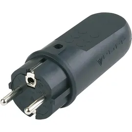 REV Ritter REV 0512090555 Schutzkontaktstecker Gummi 250V Schwarz IP44
