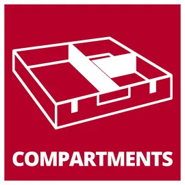 Einhell Kunststofffächer, Set E-Case 9 robuste flexibel einsetzbar, mit Schaumstoffeinlage möglich)