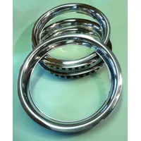 14 Zoll UNIVERSAL Radzierringe 4 STÜCK aus EDELSTAHL für Stahlfelgen