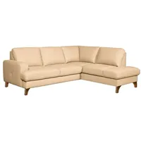 Ecksofa Fargo Leder Beige