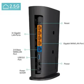 TP-Link Archer AX80 Wi-Fi 6 (802.11ax), Dual-Band (2,4 GHz/5 GHz), Eingebauter
