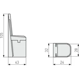 ABUS Balkontürhebel-Sicherung BS84 W Weiß