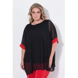 MIAMODA Druckbluse rot/schwarz XL-XXL