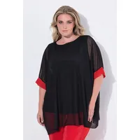 MIAMODA Druckbluse rot/schwarz XL-XXL