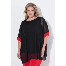 MIAMODA Druckbluse rot/schwarz XL-XXL