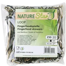 NATURESTAR Loop Fingerfood Spieße 38957 , 1 Beutel = 250 Stück, 12 cm, schwarz