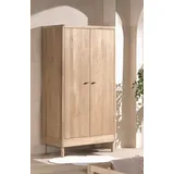 Kleiderschrank 2-trg. Jugendschrank Wäscheschrank Eiche Massivholz natur geölt