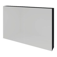 Spiegelschrank Sanox 100 x 12 x 65 cm schwarz matt 2-türig doppelt verspiegelt