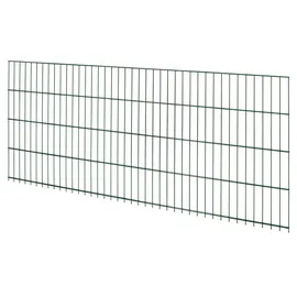 Floraworld Doppelstabmattenzaun Metall 83 cm x 201 cm Grün