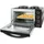 Bomann KK 6059 CB Kleinküche, 28 Liter Mini-Backofen mit 2 Kochplatten, Umluft, Ober- & Unterhitze, Drehspieß, Cool-Touch-Griff, 3100 Watt, Schwarz
