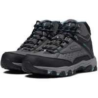 Skechers Damen SELMEN My Turf Wanderstiefel, Charcoal Duraleather & Mesh/Black & Blue Tri, 40 EU - 40 EU