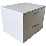 Hti-Living Nachtschrank Nina 45 x 38 x 38 cm Weiß
