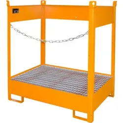 Bauer Südlohn Fass-Stapelpalette FSP-2, lackiert, Gelborange