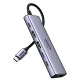 UGREEN 6-in-1 USB-C Hub USB-C 6 Ports), Dockingstation - Usb Hub, Grau