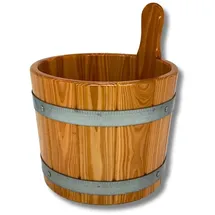 blumenberg gmbh Sauna-Aufgusskübel / Saunaeimer aus Lärche hygieneversiegelt 5 Liter