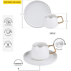 KARACA Espressotasse 0,09 l Gold 6 St.