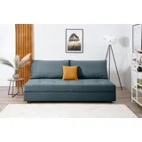 Collection AB Schlafsofa COLLECTION AB "Daria, B: 194 cm, Liegel. 147x194 cm", blau (petrol), B:194cm H:41cm T:90cm, 100%Polyester, Sofas, Schlafsofa, Bettfunktion, Bettkasten & 1 Zierkissen, Federkern