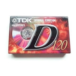 TDK D120 Kompaktkassette, 120 Minuten, 1 Stück